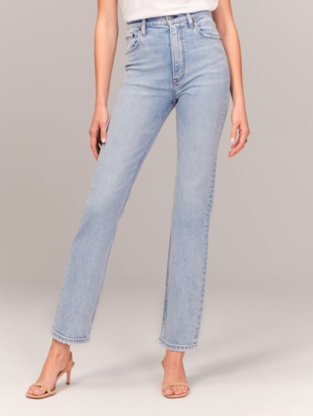 Abercrombie & Fitch Light Wash Straight Leg Jeans
